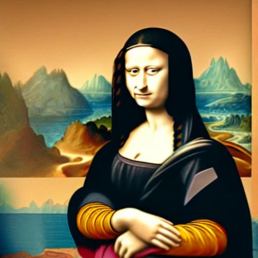 Prompt: Marge Simpson as the Mona Lisa