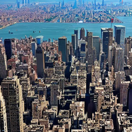 Image similar to view of New York from the perspective of an ant