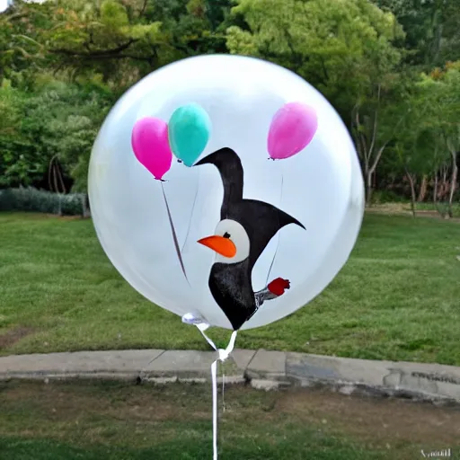 Image similar to a balloon penguin, balloon art.