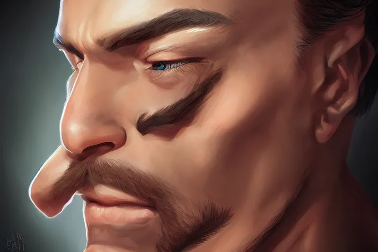 Image similar to a handsome man, portrait. artgerm