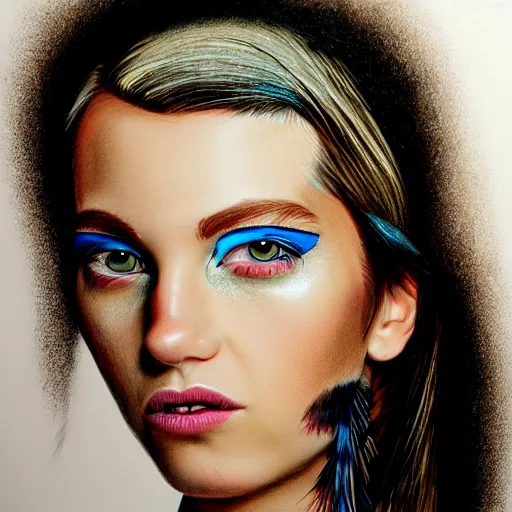 Prompt: portrait fashion by nick sullo, highly detailed