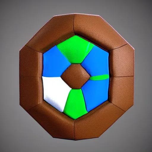 Prompt: a cute 3 d shield