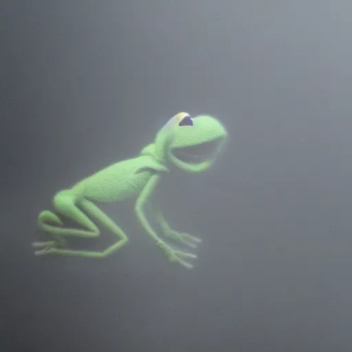 Image similar to Kermit the Fog made of fog and mist