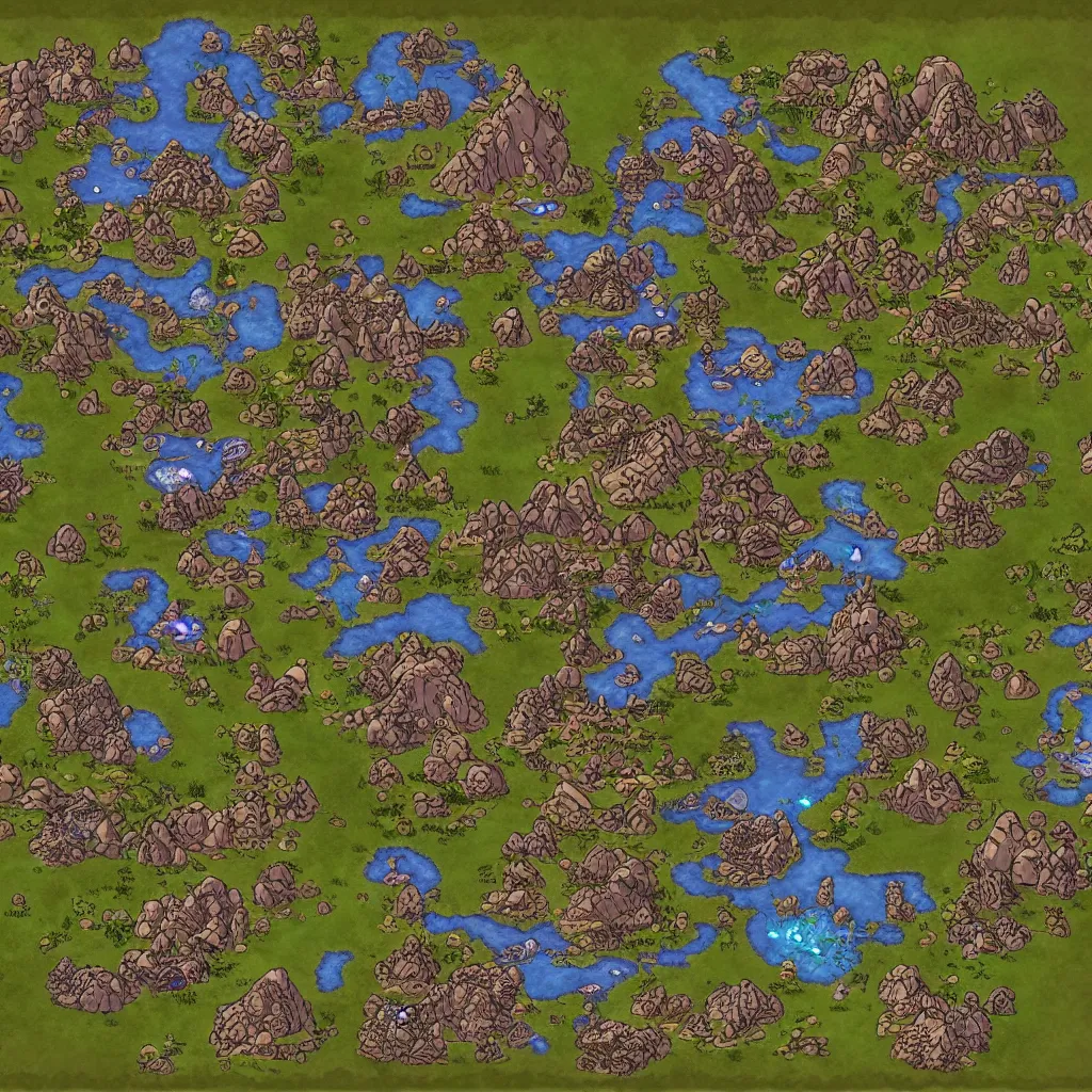 Image similar to Map in the style of World of warcraft map, hyper detailed