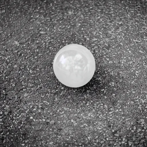 Prompt: A crystal ball on the sidewalk of a big city, Sigma 85 mm f/1.4