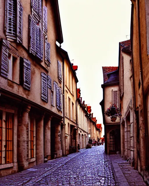 Image similar to old streets in the city of beaune, artstation