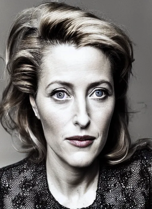 Image similar to a portrait of gillian anderson by mario testino, head shot, award winning, 1 9 8 0, 1 9 8 0 s punk rocker style, 1 9 8 0 hairstyle, sony a 7 r