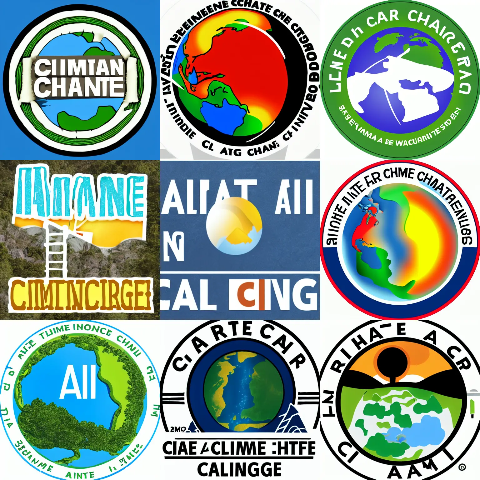 Prompt: AI and climate change logo