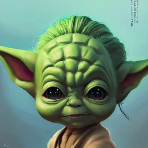 Prompt: portrait of cute baby yoda with dreadlocks focus cute eye enchanted official fanart behance hd artstation by Jesper Ejsing, by RHADS, Makoto Shinkai and Lois van baarle, ilya kuvshinov, rossdraws portrait, highly detailed, digital painting, concept art, sharp focus, cinematic lighting, art by artgerm and greg rutkowski and alphonse mucha radiant light, peter mohrbacher, ferdinand knab, artgerm, portrait happy colors, bright eyes, clear eyes, warm smile