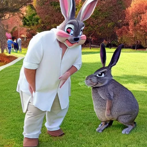 Image similar to the real life big chungus Bugs Bunny