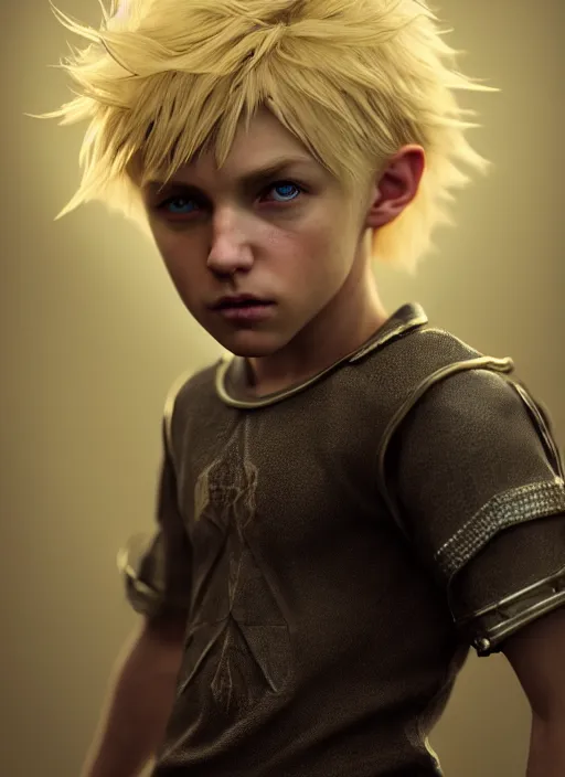 Prompt: ( ( ( ( ( hyperrealist cg of an epic fantasy blonde boy wearing thieves clothing ) ) ) ) ) by daniel f. gerhartz and matt stewart, fantasy, photorealistic, octane render, unreal engine, dynamic lighting, perfect factions, very detailed faces, trending on artstation, poster, volumetric lighting, 4 k, award winning