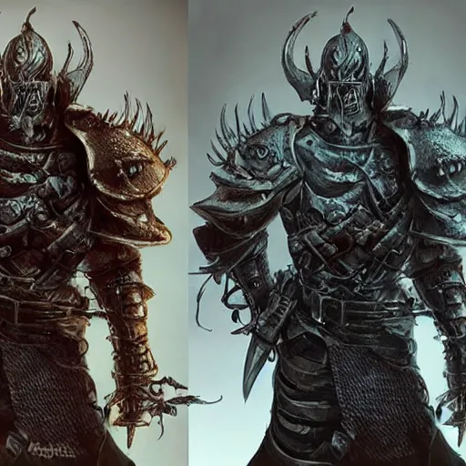 Prompt: a us marine in the style of dark souls and elden ring, highly detailed, hyperrealistic, artgerm