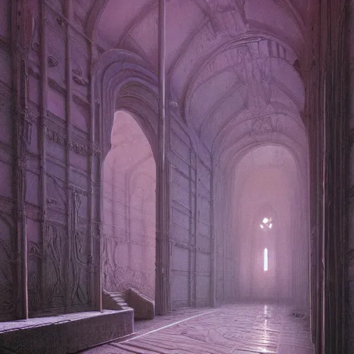 Image similar to backrooms, high detailed art, liminal aesthetic, dreamcore, by wayne barlowe, zdzislaw beksinski, cgsociety, unreal engine