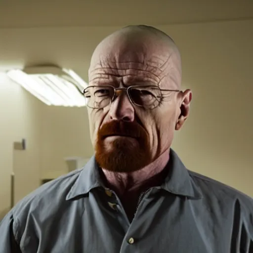 Prompt: walter white, a still from breaking bad