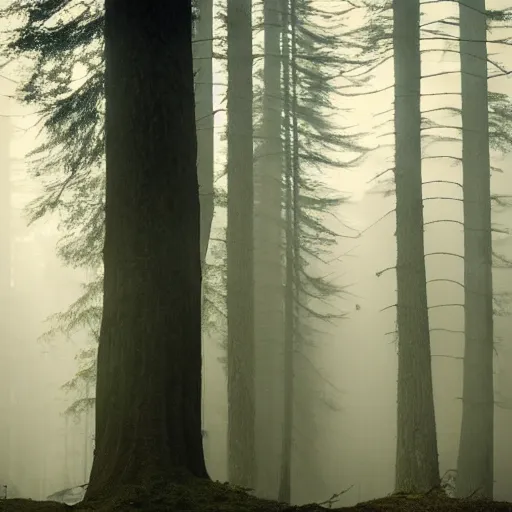 Image similar to thomas shelby in a hazy forest at dusk, film still, glowing light, moody lightning, stunning photo dslr, hyper realistic, intricate environment