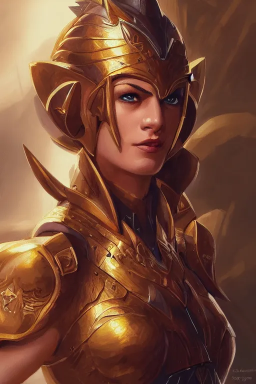 Image similar to amazon valkyrie athena, d & d, fantasy, portrait, highly detailed, headshot, digital painting, trending on artstation, concept art, sharp focus, illustration, art by artgerm and greg rutkowski and magali villeneuve