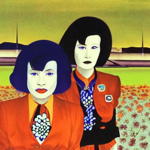 Image similar to Babylon Sisters, by Tadanori Yokoo
