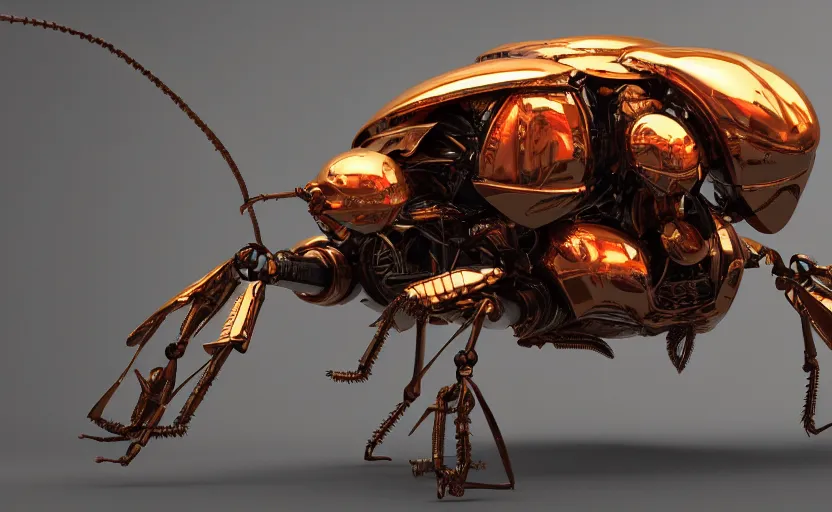 Image similar to insect robot, hyperdetailed, artstation, cgsociety, golden hour 8 k