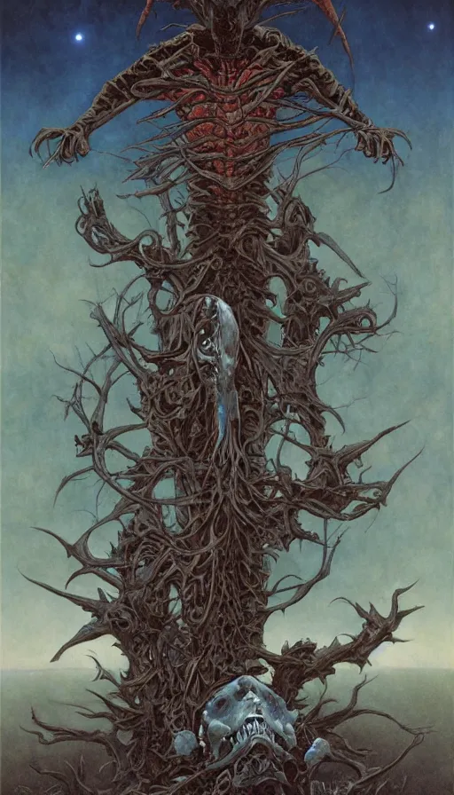 Image similar to The end of an organism, by Gerald Brom,