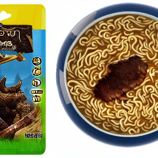 Image similar to ramen noodles as an item from the video game skyrim