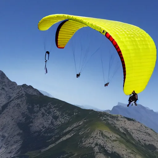 Image similar to Gordon Ramsay paragliding