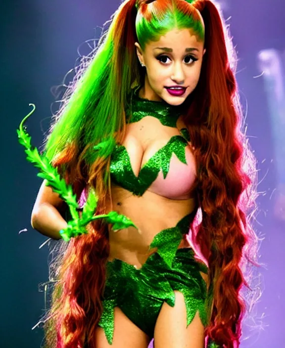 Image similar to ariana grande as poison ivy