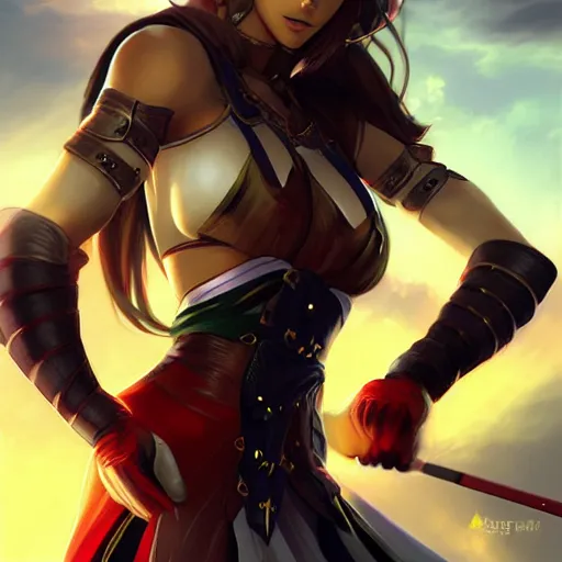 Prompt: The successful warrior is the average man, with laser-like focus, artwork by artgerm, anime, manga