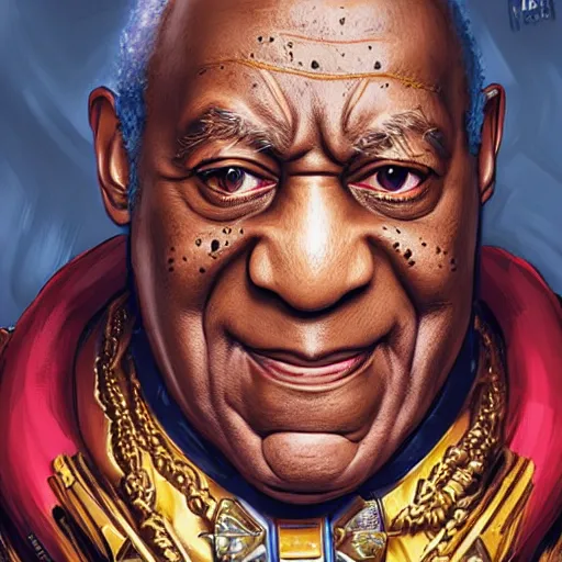 Prompt: Portrait of Bill Cosby as the emperor of humanity from warhammer 40k made by stanly artgerm lau, wlop, rossdraws, james jean, andrei riabovitchev ,marc simonetti