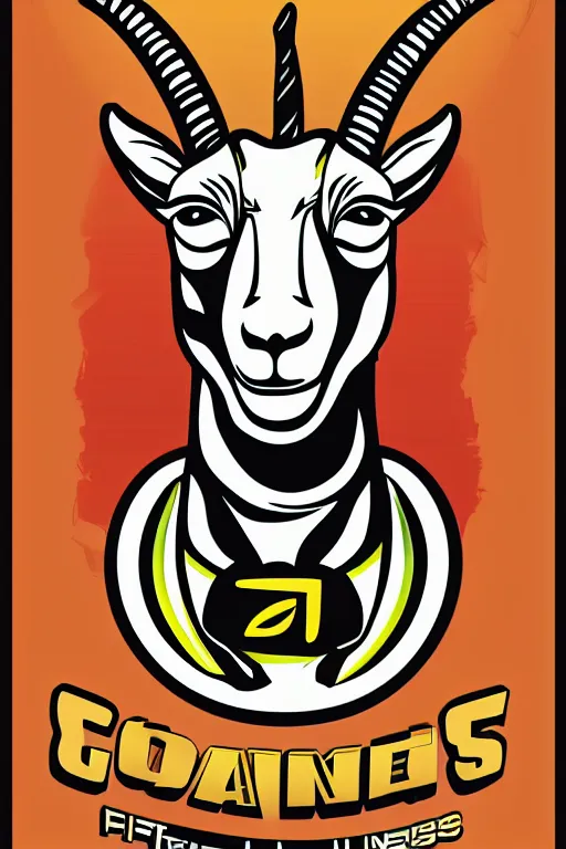Image similar to A portrait of a goat that is a fitness trainer, sticker, colorful, illustration, highly detailed, smooth and clean vector curves, no jagged lines, vector art, smooth
