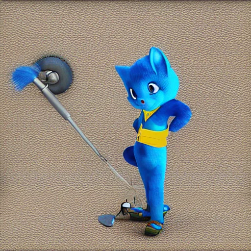 Prompt: Blue tails the house mechanic, photorealistic