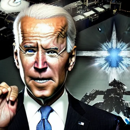 Image similar to Joe Biden in Metal Gear Rising: Revengeance