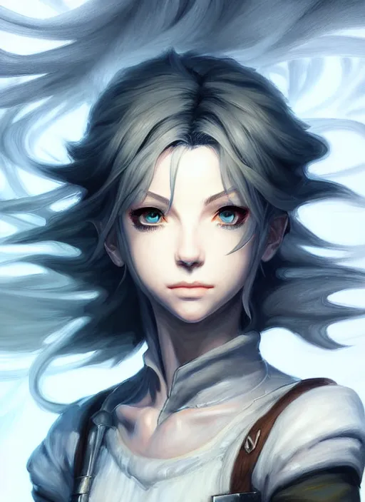 Prompt: a portrait of ashe an ultrafine detailed painting, detailed painting, detailed eyes!!, final fantasy octopath traveler lovecraft ghibly