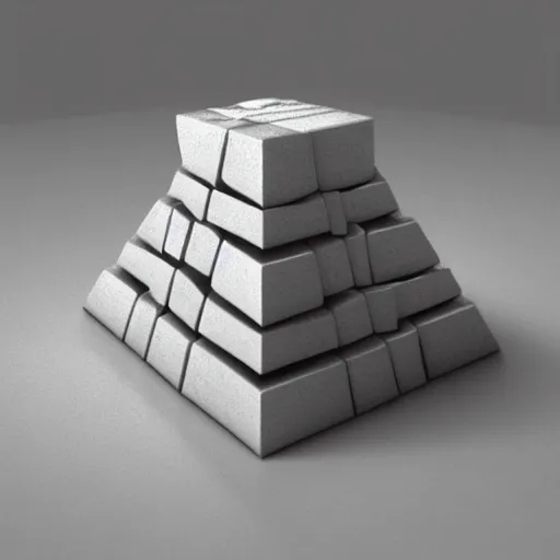 Prompt: a cube that is also a pyramid that is also a sphere, surreal 3D render