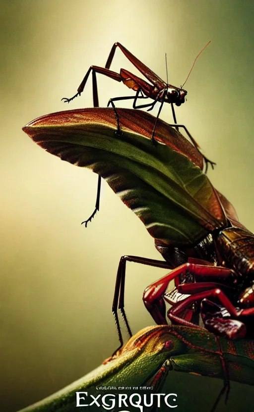 Image similar to exquisite imaginative creature poster art, like a bug, like a mantis, movie art, by lucusfilm, weta studio, 8 k, denoised, music poster