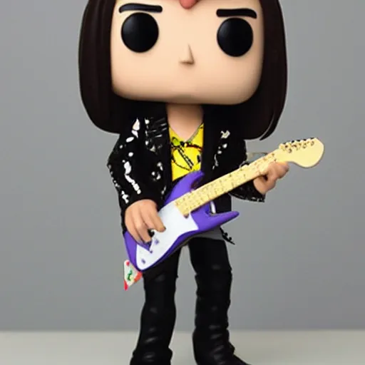 Prompt: Steve vai as a funko pop doll