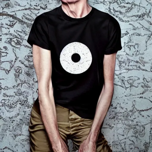 Image similar to david bowie wearing a yin - yang daoism dao symbol shirt, tarkofsky style