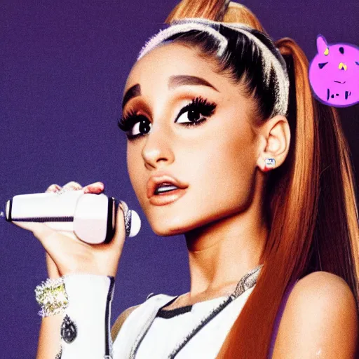 Image similar to ariana grande on 1 9 9 0 s album cover