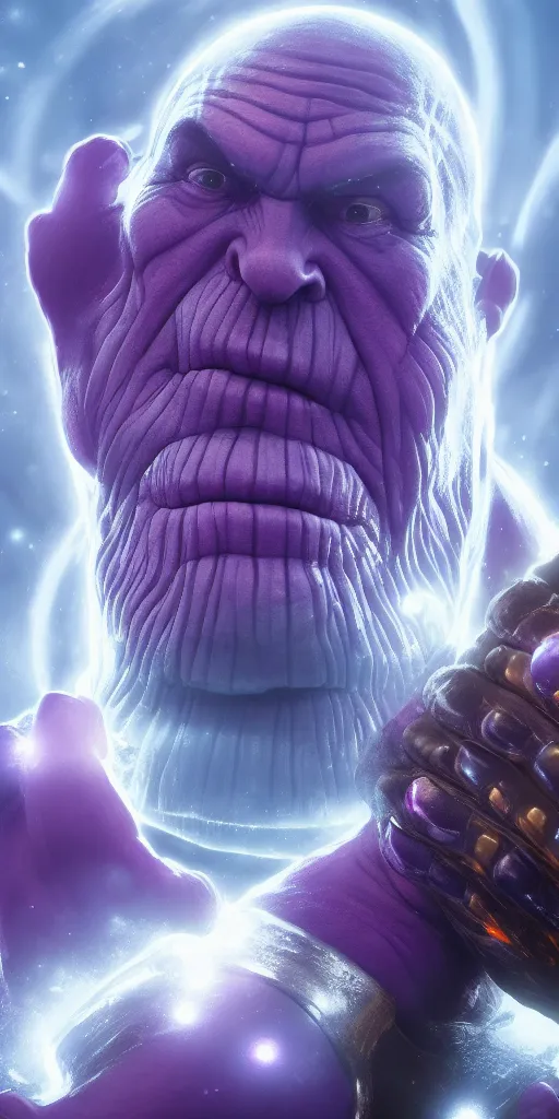 Image similar to Thanos is Santa, hyperdetailed, artstation, cgsociety, 8k