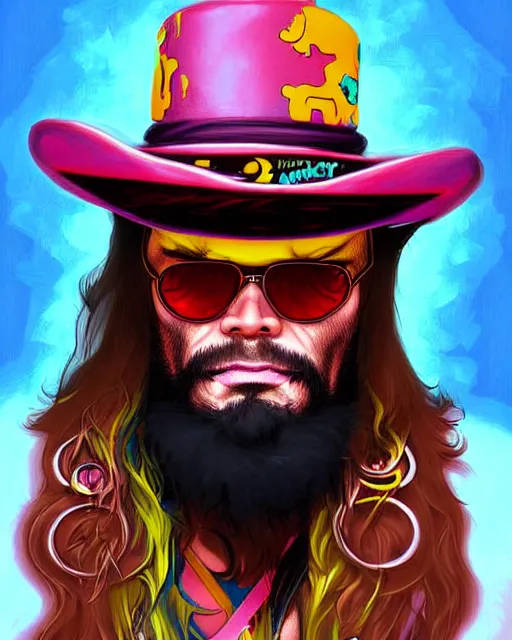 Image similar to digital art, fantasy portrait of randy macho man savage, crying big tears, by james jean, by ross tran, ultra detailed, character design, concept art, trending on artstation,