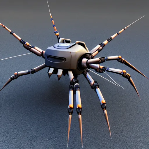 Image similar to mech spider robot, ultra realistic, rendered in unreal engine 5