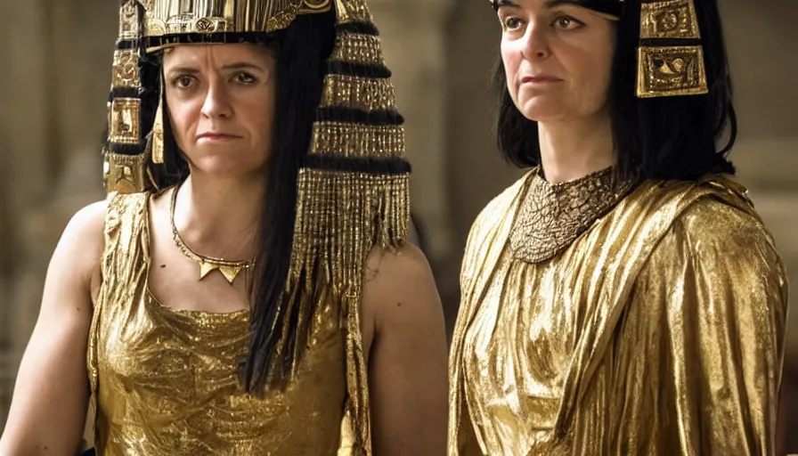 Image similar to alexandra d'addario as cleopatra in a movie