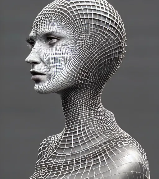 Prompt: futuristic minimalist opulent 3 d model of detailed realistic beautiful young groovypunk queen of andromeda galaxy in full regal attire. face portrait. art nouveau, symbolist, visionary, baroque, giant fractal details. horizontal symmetry by zdzisław beksinski, iris van herpen, raymond swanland and alphonse mucha. highly detailed, hyper - real, beautiful