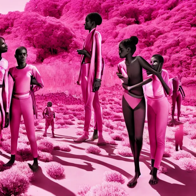 Image similar to fragrance advertising campaign by richard mosse