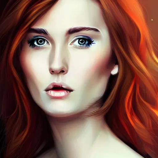 Prompt: lady jessica, pinterest, digital art, beautiful portrait