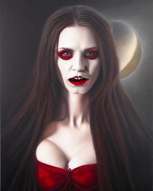 Image similar to a realistic detailed portrait painting of a vampire