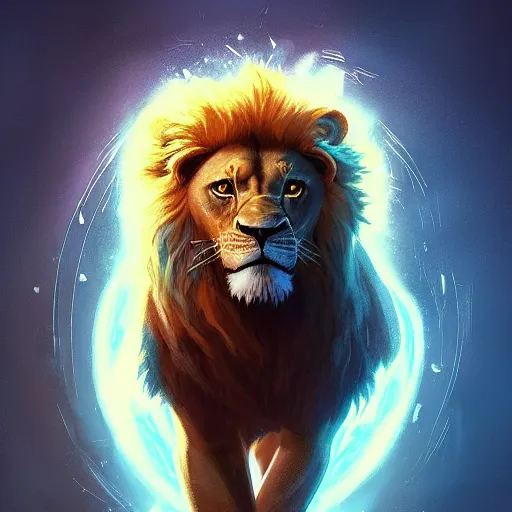 Image similar to portrait of lion king / doc brown!!!, disney animation, sharp, illustration, sharp, fanart, anime key art by greg rutkowski, bloom, dramatic lighting sharp focus, cinematic, artbook, smooth, centered