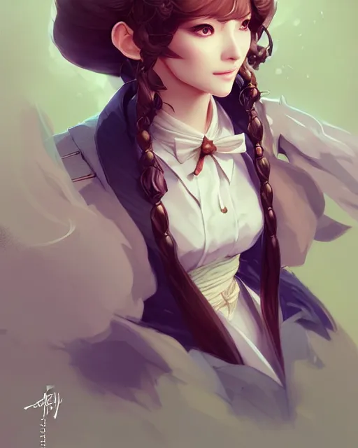 Image similar to portrait of a female bard, elegant clothes, fantasy, face like ester exposito, blonde shinkai makoto studio ghibli studio key hideaki anno sakimichan stanley artgerm lau rossdraws james jean marc simonetti elegant highly detailed digital painting artstation pixiv