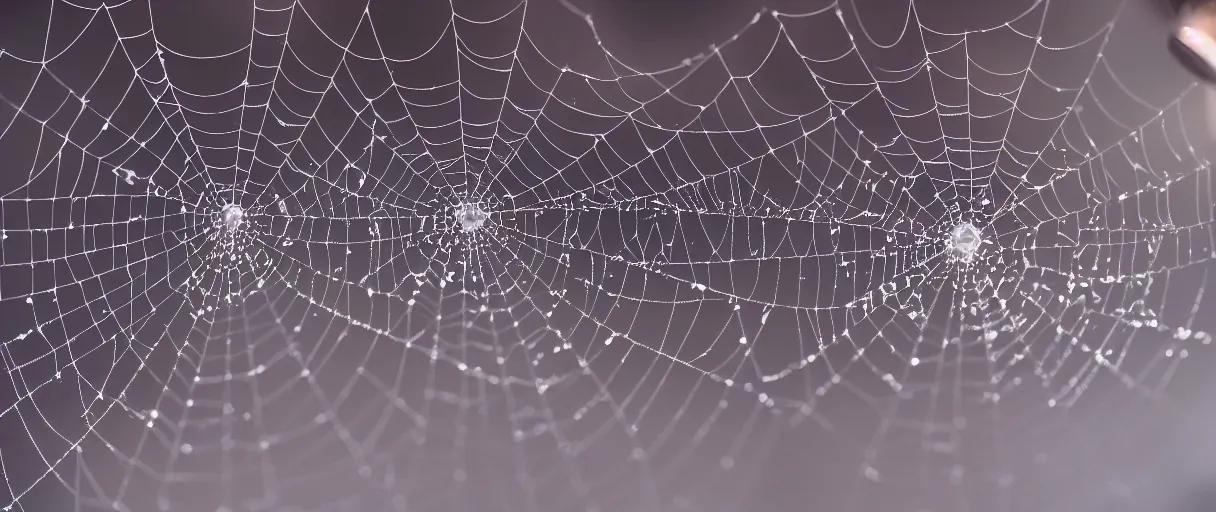 Image similar to a high quality color closeup depth of field hd 4 k film 3 5 mm photograph of a piece of scientific lab equipment with light cobwebs