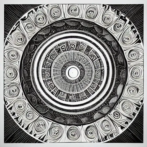 Prompt: golden ratio, circles, squares, perfection, intricate, sublime, heavenly, doorway, detailed, pencil art, spirals, astronaut opening door that shows the universe illustrated by davinci