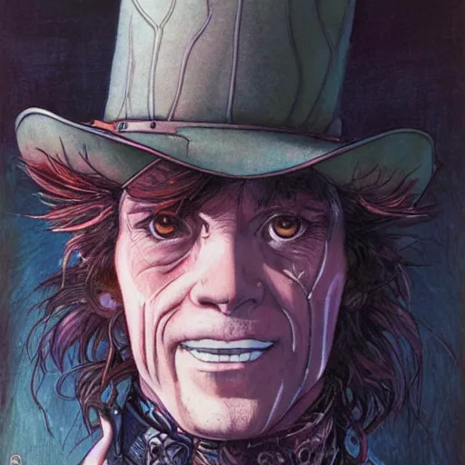 Image similar to Lofi fancy portrait Ghibli style by Yoshitaka Amano and Wayne Barlowe and Ed Binkley and The Madhatter